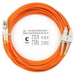 Cabeus FOP-62-LC-SC-20m Шнур оптический duplex LC-SC 62,5/125 mm 20м LSZH, фото 