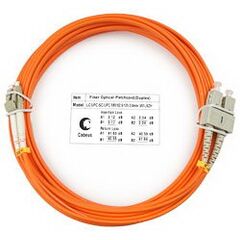 Cabeus FOP-62-LC-SC-5m Шнур оптический duplex LC-SC 62,5/125 mm 5м LSZH, фото 