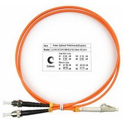 Cabeus FOP-62-LC-ST-1m Шнур оптический duplex LC-ST 62,5/125 mm 1м LSZH, фото 