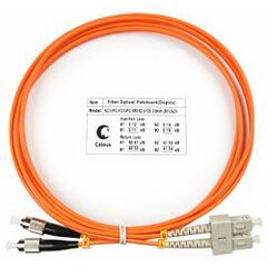 Cabeus FOP-62-SC-FC-2m Шнур оптический duplex SC-FC 62,5/125 mm 2м LSZH, фото 