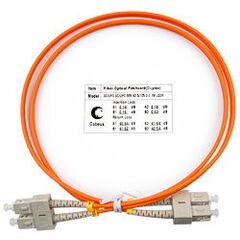 Cabeus FOP-62-SC-SC-1m Шнур оптический duplex SC-SC 62,5/125 mm 1м LSZH, фото 