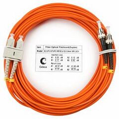 Cabeus FOP-62-SC-ST-20m Шнур оптический duplex SC-ST 62,5/125 mm 20м LSZH, фото 