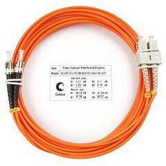 Cabeus FOP-62-SC-ST-5m Шнур оптический duplex SC-ST 62,5/125 mm 5м LSZH, фото 