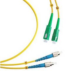 Cabeus FOP(d)-9-SC/APC-FC/UPC-3m Шнур оптический duplex SC/APC-FC/UPC 9/125 sm 3м LSZH, фото 