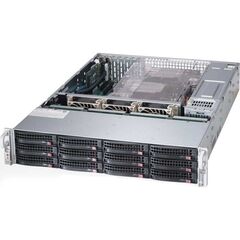Корпус Supermicro SuperChassis 826BE26-R1K28LPB Rack 1280Вт Чёрный 2U, CSE-826BE26-R1K28LPB, фото 