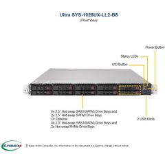 Серверная платформа Supermicro SYS-1028UX-LL2-B8, фото 