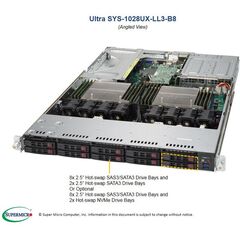 Серверная платформа Supermicro SYS-1028UX-LL3-B8, фото 
