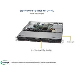 Серверная платформа Supermicro SYS-5019S-MR-G1585L, фото 