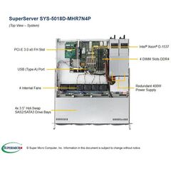 Серверная платформа Supermicro SYS-5018D-MHR7N4P, фото 