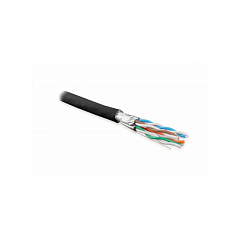 Кабель витая пара Hyperline UFTP4-C6A-S23-OUT-PE-BK-500, фото 