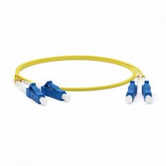 Патч-корд оптический Hyperline FC-S2-9-FC/UR-LC/UR-H-3M-LSZH-YL, фото 