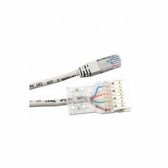 Патч-корд Hyperline PC-110-RJ45-4P-C5e-1M-LSZH-GY, фото 