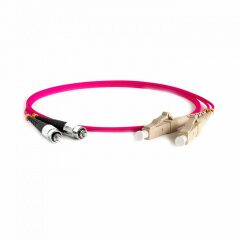 Патч-корд оптический Hyperline FC-D2-504-FC/PR-LC/PR-H-1M-LSZH-MG, фото 