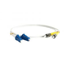 Патч-корд оптический Hyperline FC-D2-9A1-SC/UR-ST/UR-H-3M-LSZH-WH, фото 