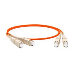 Патч-корд оптический Hyperline FC-D2-50-SC/PR-SC/PR-H-1M-LSZH-OR, фото 