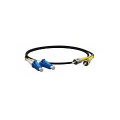 Патч-корд оптический Hyperline FC-D2-9-LC/UR-ST/UR-H-3M-LSZH-BK, фото 