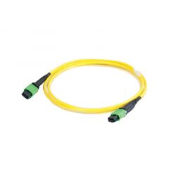 Патч-корд оптический Hyperline FHD-MC3-9-MPOM12/AS-MPOM12/AS-A-30M-LSZH-YL, фото 