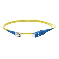 Патч-корд оптический Hyperline FC-S2-9-FC/UR-SC/UR-H-50M-LSZH-YL, фото 