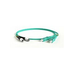 Патч-корд оптический Hyperline FC-D2-503-FC/PR-SC/PR-H-1M-LSZH-AQ, фото 