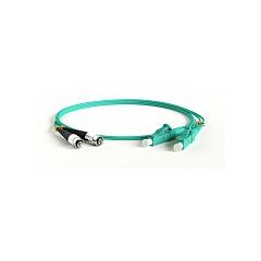 Патч-корд оптический Hyperline FC-D2-503-FC/PR-LC/PR-H-0.5M-LSZH-AQ, фото 