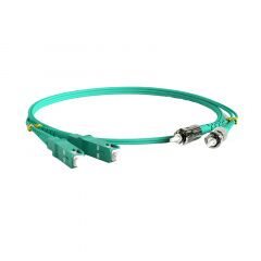 Патч-корд оптический Hyperline FC-D2-503-SC/PR-ST/PR-H-30M-LSZH-AQ, фото 