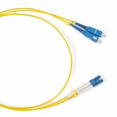 Патч-корд оптический Hyperline FC-D2-9-FC/UR-LC/UR-H-1.5M-LSZH-YL, фото 
