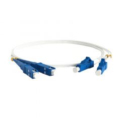 Патч-корд оптический Hyperline FC-D2-9A1-SC/UR-ST/UR-H-2M-LSZH-WH, фото 