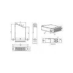 Кассета Hyperline FO-CSS-W120H32-9-2MTPM-24LC-BL, фото 