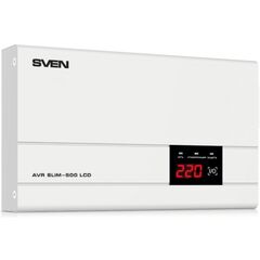 Стабилизатор напряжения SVEN AVR SLIM -500 LCD, фото 
