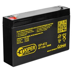 Аккумуляторная батарея Kiper GP-672 F1 6V/7.2Ah 7442, фото 
