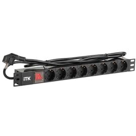 Блок розеток IEK PH12-8D1-P, 1U, PH12-8D1-P, фото 