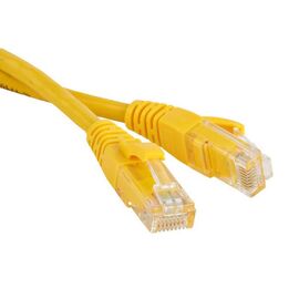 Патч-корд LANMASTER UTP кат. 5e Жёлтый 1 м, с заливными колпачками, TWT-45-45-1.0-YL, фото 
