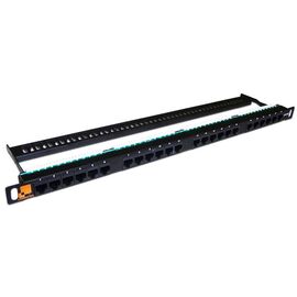 Патч-панель LANMASTER 24-ports UTP RJ-45 0.5U, LAN-PPC24U5E, фото 