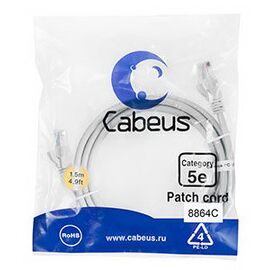Cabeus PC-UTP-RJ45-Cat.5e-1.5m-LSZH Патч-корд U/UTP, фото 