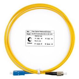 Cabeus FOP(s)-9-SC-FC-2m Шнур оптический simplex SC-FC 9/125 sm 2м LSZH, фото 