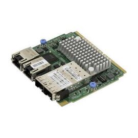 Сетевая карта Supermicro AOC-MH25G-B2S2GM SIOM 2-Port 25Gbps SFP28 Broadcom BCM57414 и 2-Port GbE RJ45 Intel I350 Network Adapter, фото 