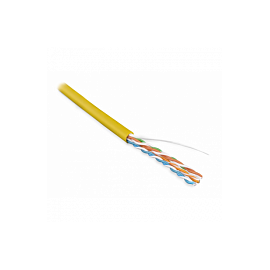Кабель витая пара Hyperline UUTP4-C5E-S24-IN-LSZH-YL-100, фото 