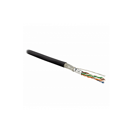 Кабель витая пара Hyperline SFUTP4-C6-P26-IN-LSZH-BK-500, фото 