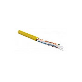 Кабель витая пара Hyperline UUTP4-C6-S23-IN-LSZH-YL-305, фото 