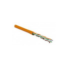 Кабель витая пара Hyperline UUTP4-C6-P24-NCR-IN-LSZH-OR-100, фото 