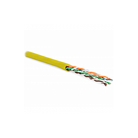 Кабель витая пара Hyperline UUTP4-C5E-P24-IN-PVC-YL-100, фото 