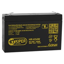 Аккумуляторная батарея Kiper HR-634W F2 6V/9Ah 8504, фото 