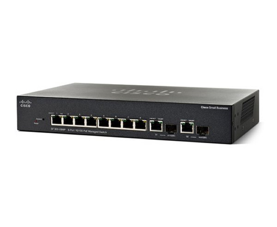 Коммутатор Cisco SF302-08MPP 8-PoE Управляемый 10-ports, SF302-08MPP-K9-EU, фото 