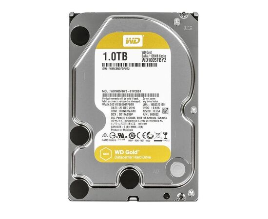 Жесткий диск для сервера WD 1ТБ SATA 3.5" 7200 об/мин, 6 Gb/s, WD1005FBYZ, фото , изображение 2