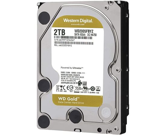 Жесткий диск для сервера WD 2ТБ SATA 3.5" 7200 об/мин, 6 Gb/s, WD2005FBYZ, фото , изображение 4
