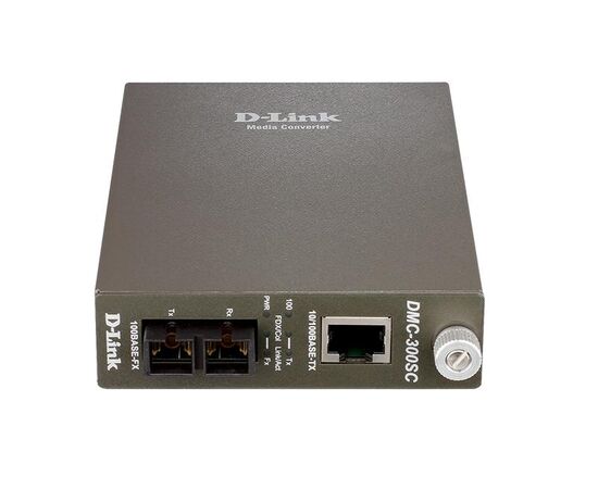 D-Link DMC-300SC Медиаконвертер из 100BASE-TX по витой паре в 100BASE-FX по многомодовому волокну 2км, SC, фото 
