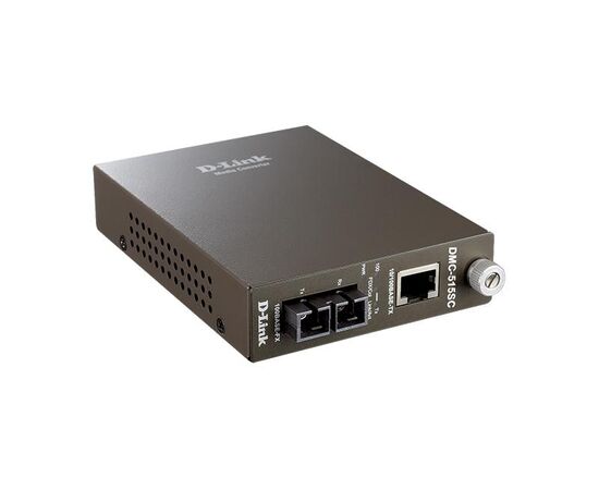 Медиаконвертер D-Link DMC-515SC/D7A с 1 портом 10/100Base-TX и 1 портом 100Base-FX с разъемом SC для одномодового оптического кабеля (до 15 км), фото , изображение 2