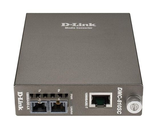 D-Link DMC-810SC/B9 Медиаконвертер с 1 портом 1000Base-T и 1 портом 1000Base-LX с разъемом SC для одномодового оптического кабеля до 10 км, фото , изображение 2