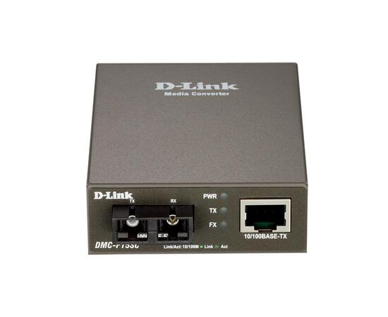 D-Link DMC-F15SC Медиаконвертер из 100BASE-TX по витой паре в 100BASE-FX по одномодовому волокну 15 км SC, фото 