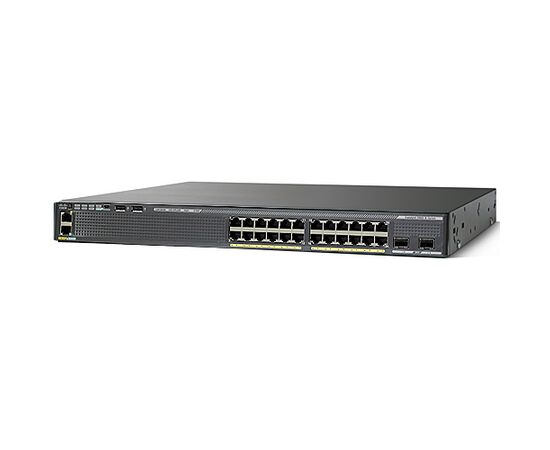 Cisco Catalyst WS-C2960X-24PD-L PoE+ коммутатор 2-ого уровня, 24 x GE RJ-45 (370W), 2 x SFP+, ПО LAN Base, фото 